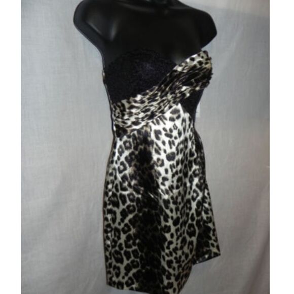 Hailey Strapless Dress Size 2 Animal Print NWT - Picture 2 of 2